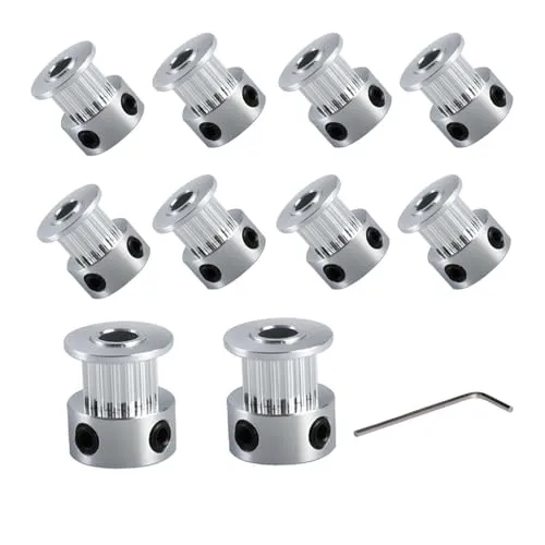 BZ 3D GT2 Riemenscheibe GT2 Pulley 20 Zähne 5mm Bohrung Zahnriemenscheibe 20 Teeth 5mm bore für 3D-Drucker,CNC 6mm Breite Zahnriemen.(10 Stück)