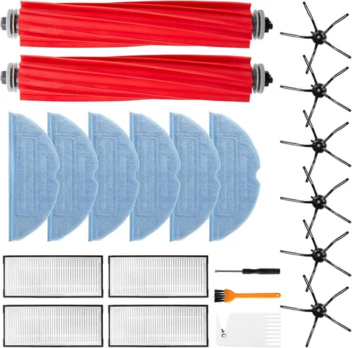 Ersatzteile Bürsten Filter für Roborock S7/S7 Plus/S7 MaxV - 20-teiliges Set - Staubsauger-Ersatzteile für Roborock S7-Serie, inklusive 20 hochwertige Bürsten und Filter für gründliche Reinigung und optimale Leistung.