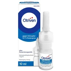 Otriven 0,1% Dosierspray ohne Konservierungsstoffe 10 ml - Arzneimittel zur Linderung von Schnupfen, ohne Konservierungsstoffe für eine sanfte Anwendung und schnellere Erleichterung.