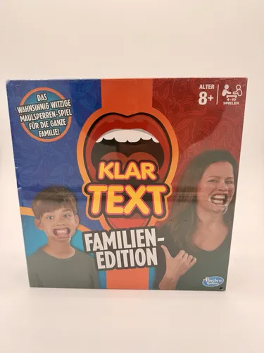 KlarText Familien Edition - Witziges Familienspiel für 4-10 Spieler - Gesellschaftsspiel für 4-10 Spieler ab 8 Jahren, fördert Kommunikation und Teamgeist in der Familie.