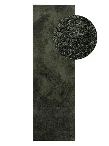 benuta Nest Nina Läufer - Pflegeleichter Kunstfaser-Teppich in Grün, 80x250 cm - Vielseitiger benuta Teppichläufer für Wohnzimmer, Schlafzimmer und Flur. Pflegeleicht und langlebig, sorgt für ein modernes Ambiente und ist ideal für jeden Raum.