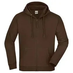 Hooded Jacket Klassische Kapuzenjacke aus hochwertiger French-Terry-Qualität braun, Gr. S