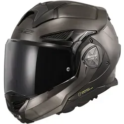 LS2 FF901 Advant X Solid Jeans Klapphelm, silber, Größe XS - Motorradhelm mit 180° rotierendem Kinnbügel und kratzfestem Visier, ideal für Sicherheit und Komfort auf jeder Fahrt.