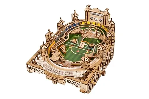 UGEARS Harry Potter Quidditch Flipper - 3D Holzpuzzle Modellbausatz für Erwachsene, mit 402 Teilen und einzigartigem Flipper-Erlebnis aus der Harry Potter Welt