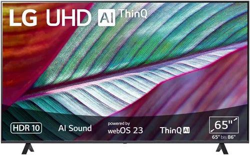 LG 65UR75006LK LED-Fernseher 65 Zoll - Fernseher mit 4K Ultra HD, Smart-TV und α5 Gen6 4K AI-Prozessor für beeindruckende Bildqualität und vielseitige Smart-Funktionen.