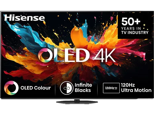 Hisense 55A85N - 55 Zoll OLED TV, 4K Ultra HD mit Dolby Vision IQ und Smart TV Funktionen, ideal für Filmabende und Gaming