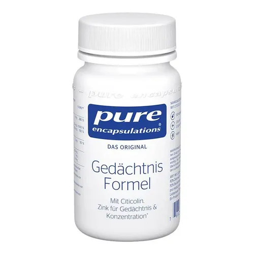 Pure Encapsulations Gedächtnis Formel 60 ST - Arzneimittel zur Unterstützung der Gedächtnisleistung mit Citicolin, Vitamin B6 und B12. Garantiert laktose- und glutenfrei, ideal für eine gesunde Lebensweise.