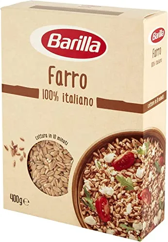 Barilla Farro 100% italienisch Dinkel Lecker, gesund und eine Quelle für Ballaststoffe Mittelmeerküche 400g