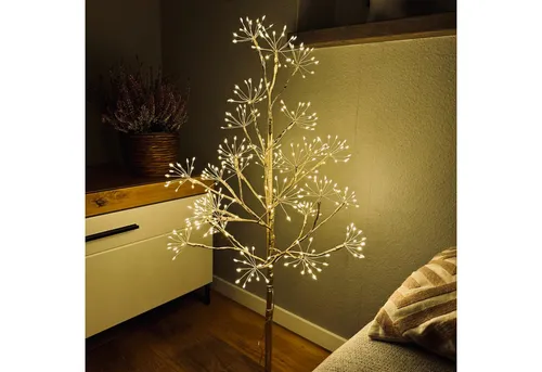Online-Fuchs LED Baum - Stimmungslicht für Innen & Außen - LED-Baum mit 405 warmweißen LEDs, ideal für stimmungsvolle Deko in Herbst und Winter. Mit Funkeleffekt und IP44 Schutz, perfekt für den Innen- und Außenbereich.