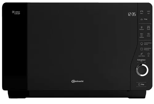 Bauknecht ExtraSpace Crisp MW 427 SL - Flexibler Grill und Mikrowelle - Mikrowelle mit ExtraSpace-Technologie ohne Drehteller für optimalen Garraum. Ideal für gesunde Zubereitung dank Dampfgar- und Crisp-Funktion.