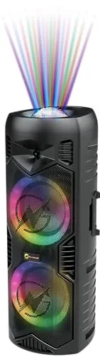 Let's Go Party 5150 Musikbox Bluetooth - Tragbare Bluetooth-Lautsprecher: Ultimative Partybox mit 200W, 5 Stunden Spielzeit, drahtlosem Mikrofon und beeindruckender Lichtshow für unvergessliche Karaoke-Abende!