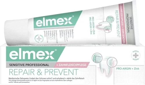 elmex Zahnpasta Sensitive Professional Repair & Prevent 75 ml – medizinische Zahnreinigung für sofortigen*, anhaltenden Schutz – beugt Zahnfleischrückgang & neuen Schmerzen vor