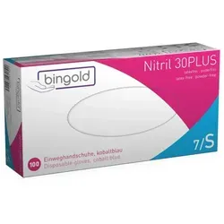 BINGOLD Nitril 30PLUS Einweghandschuhe Kobaltblau puderfrei 100 Stück - XL