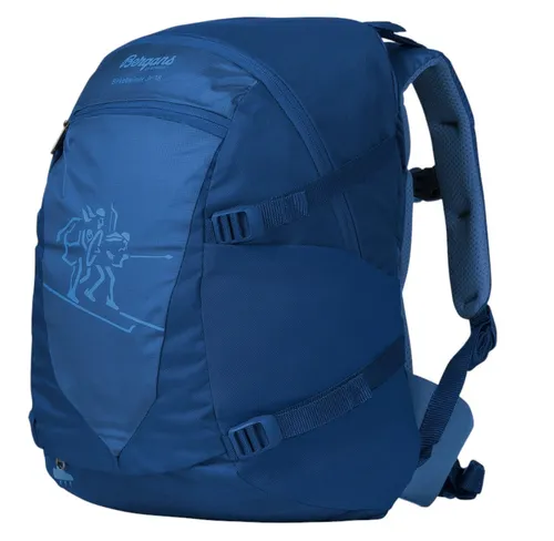 Bergans Wanderrucksack Birkebeiner Jr blau - 18 Liter für Kinder - Praktischer und leichter Trekking-Rucksack mit Quick Adjust II Tragesystem, das mit dem Kind mitwächst. Ideal für Hiken, Campen und Naturabenteuer.