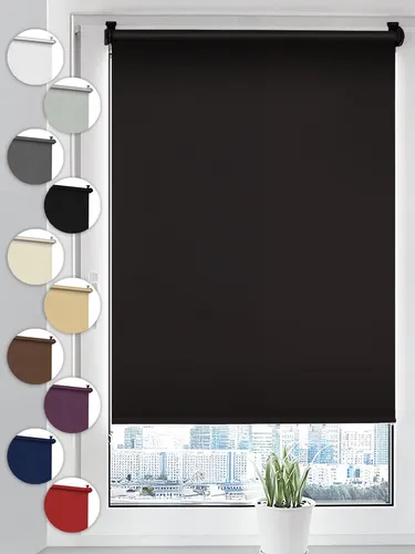 Sonello Verdunkelungsrollo Klemmfix ohne Bohren 25 x 210 Schwarz Verdunklungsrollo Fensterrollo Rollo Seitenzugrollo Klemmrollo für Fenster & Tür