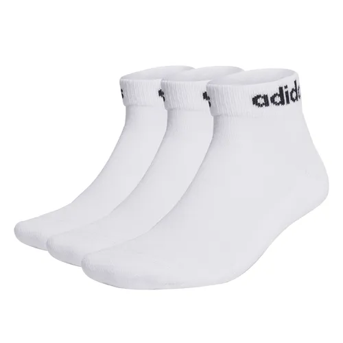 Adidas Linear Cushioned Ankle Socken 3 Paar - weiß