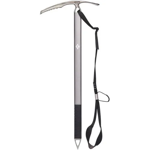 Black Diamond RAVEN ICE AXE WITH GRIP - Eispickel in Grau, Größe 65, mit Griff und Handschlaufe für mehr Sicherheit in Alpinrouten