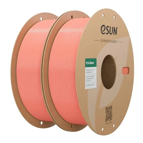 eSUN PLA Filament 1.75mm, PLA Basic 3D Drucker Filament Maßgenauigkeit +/- 0.03mm, 1KG pro Spule, 2 Spulen 3D Druck 3D Filament, Rosa-2KG