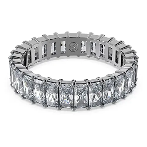 Swarovski Angelic Halskette - Rund, Weiss, Roségold-Legierungsschicht, funkelnde Kristalle für einen eleganten Look und das perfekte Geschenk