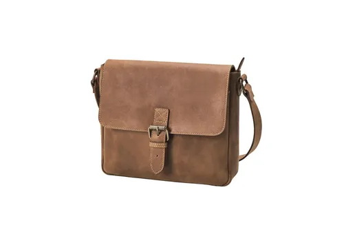 DRAKENSBERG Umhängetasche Herren Leder 'Colin' 11" Vintage-Design - Hochwertige Umhängetasche aus echtem Büffelleder für den Alltag und Reisen. Kompakt, stilvoll und mit cleveren Fächern organisiert – ideal für iPad und Wertsachen. Maße: 23 × 26 × 7 cm.
