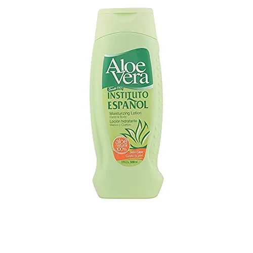 Instituto Español Aloe Vera beruhigende Hautmilch 500 ml - Feuchtigkeitsspendende Bodylotion für Damen, 500 ml, mit natürlichen Inhaltsstoffen. Pflegt intensiv, zieht schnell ein und schützt vor dem Austrocknen. Ideal für geschmeidige, elastische Haut.