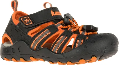 Kamik KAMIK Outdoor CRAB Sandale EUR 26 schwarz-orange - Wanderschuhe in Größe 26, ideal für Abenteuer im Freien mit rutschfester Sohle und atmungsaktivem Design.