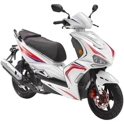 LuXXon F18 Motoroller - Sportlicher City Roller mit 50 ccm und 45 km/h - Motorroller F18 - 50 ccm, EURO5, spritzig und sparsam. Futuristisches Design mit LED-Scheinwerfern, abschließbarem Staufach und sportlichem Fahrverhalten für ein sicheres und stabiles Fahrerlebnis.