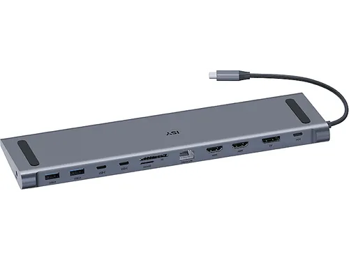 ISY IDO-1100 USB-C Multiport Docking Station - Dockingstationen mit Power Delivery, ideal für schnelles Laden und vielseitige Anschlussmöglichkeiten für Ihr Gerät.
