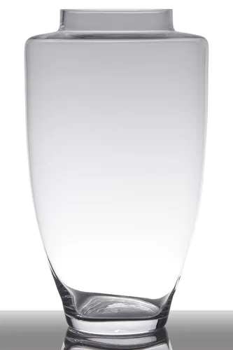 INNA-Glas Bodenvase Lacey - Rund, Klar, 31,5cm - Elegante Bodenvase aus klarem Glas mit bauchiger Form. Ideal für kreative Blumenarrangements und stilvolle Dekoration. Perfekt für jeden Raum.