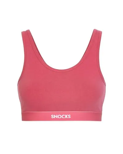 SNOCKS Bustier Soft BH aus Bio Baumwolle - Bustier in Mauve mit breiten Trägern für maximalen Komfort. Nachhaltig aus 95% Bio-Baumwolle, ideal für Freizeit und Lifestyle.
