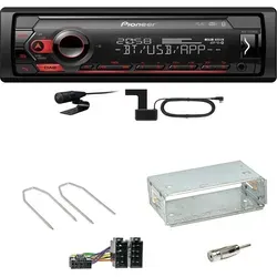 Pioneer MVH-S420DAB DAB+ Bluetooth Einbauset für Renault - Umfangreiches Einbauset für Renault-Fahrzeuge mit Pioneer MVH-S420DAB. Genießen Sie digitales Radio und Bluetooth-Streaming in bester Qualität – alles für einen einfachen Einbau ohne zusätzliches Zubehör.