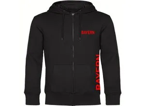 multifanshop Kapuzen Sweatshirt Jacke - Bayern - Rot - Hochwertige Kapuzen Sweatshirt Jacke im Bayern-Design, ideal für Fans. Kuschelige Oberfläche und perfekte Passform für angenehmen Tragekomfort.