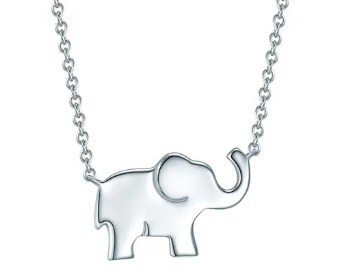 Rafaela Donata Damen Kette mit Elefant Anhänger - Ketten für Damen, bezaubernde Motivkette aus rhodiniertem Sterling Silber, ideal für Fashionistas und als Geschenk zur Taufe oder Kommunion.