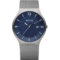 BERING Herren Uhr Solar Movement - Edelstahl & Saphirglas 14440-007 - Armbanduhren für Herren mit Solar Movement, kratzfestem Saphirglas und 5 ATM Wasserdichtigkeit - ideal für stilvolle Männer, die Wert auf Nachhaltigkeit legen.