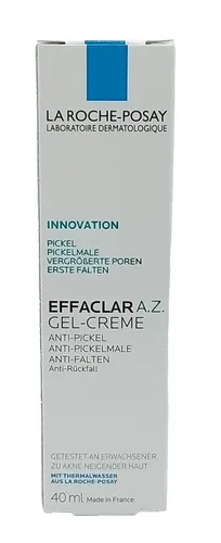 La Roche Posay Effaclar A.Z. Gel-Creme - Nachtpflege: Ideal gegen Unreinheiten, spendet Feuchtigkeit und beruhigt die Haut über Nacht.