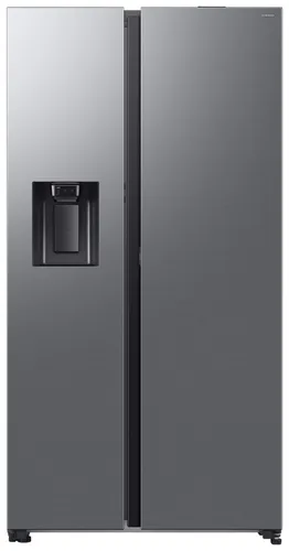 Samsung RS80F Side-by-Side Kühlschrank mit Sprachassistenten - Kühlschrank mit automatischer Türöffnung, 634 L Fassungsvermögen und integriertem Samsung Bixby Sprachassistenten für einfache Steuerung.
