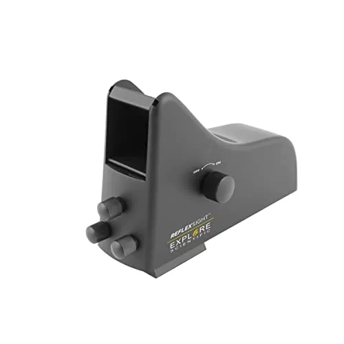 EXPLORE SCIENTIFIC ReflexSight LED Projektionssucher - Teleskop-Zubehör mit tiefroten Zielkreisen, ideal für präzises Zielen bei astronomischen Beobachtungen. Kompakt und leicht, passt auf Vixen-Style Schwalbenschwanz-Sucherschuhe.