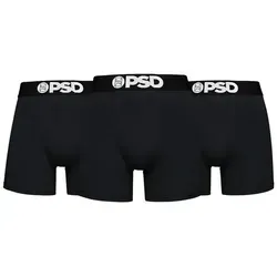 PSD Boxershorts PSD CTN SOLIDS BLK 5I 3PK (1-St) schwarz XXL