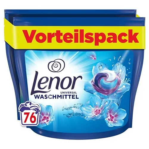 LENOR PODS Waschkapseln 76 Waschladungen, Aprilfrisch - Waschmittel mit Ultra-Reinigungskraft und langanhaltender Frische, ideal für Kaltwäsche – für strahlend weiche Kleidung!