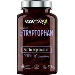 Essensey L-Tryptophan 1000 mg – 90 Kapseln für Vegetarier - Essensey L-Tryptophan 1000 mg ist eine hochwertige Aminosäure-Formel in vegetarischen Kapseln. Ideal für eine natürliche Unterstützung des Wohlbefindens, fördert es eine entspannte Lebensweise.