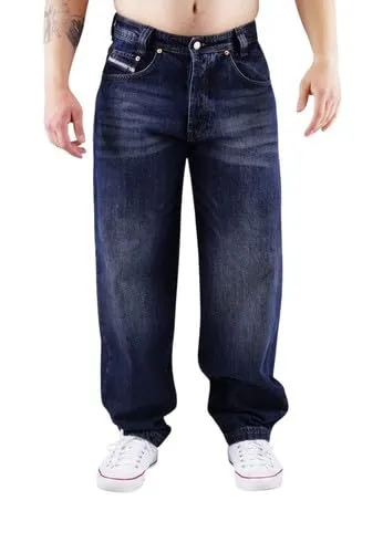 Zicco 471 Hurricane W30-L32 Jeans - Moderne Herren Jeans im Loose Fit mit authentischem Used-Look in washed dark blue – perfekt für lässige und stilvolle Outfits.