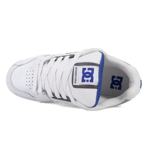 DC Shoes Stag White/Blue/Grey EU 42,5 - Stylische Sneaker für Herren - Sneaker in klassischem Design, ideal für Streetstyle. Mit strapazierfähiger Gummisohle und bequemem Low-Cut-Schnitt für optimalen Tragekomfort.