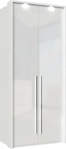 OTTO home Kleiderschrank Piano, inklusive Rahmen und Beleuchtung, soft-close-Funktion (viele Breiten zur Auswahl, 226cm hoch) beige oder weiß, UV lackiert, Hochglanzfronten, FSC-zertifiziert