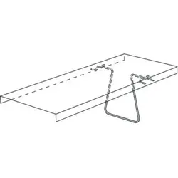 Klemmbügel für Bibliotheks-Regal Univers - Lichtgrau, 25cm - Stabiler Klemmbügel aus Stahl mit hochwertiger Pulverbeschichtung für die individuelle Regalgestaltung. Ideal zur Ergänzung Ihrer Büro-Regale in lichtgrau.