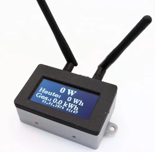 DX - DTU-MAX für Hoymiles HM-Serie Wechselrichter - Antennen & Signalverstärker mit 2 Antennen und 2,42" OLED Display für optimale Signalübertragung und einfache Bedienung.