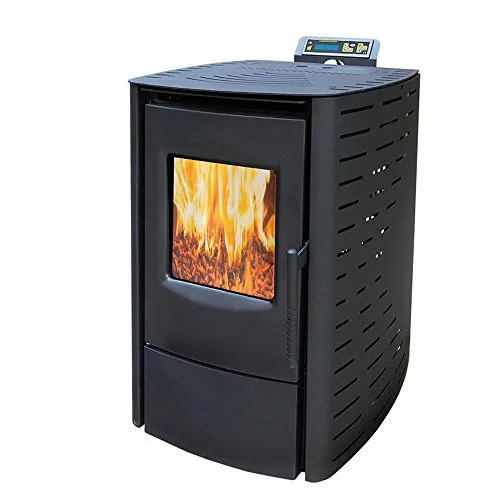NEMAXX® Pelletofen P6 – Hochleistungs-Pelletheizung mit 6 kW - Kaminöfen mit hoher Wärmeabgabe von 20.477,8 BTU/Std. und Wi-Fi Ready für komfortable Steuerung per App. Ideal für umweltfreundliches Heizen in Wohnräumen bis 120 m³.
