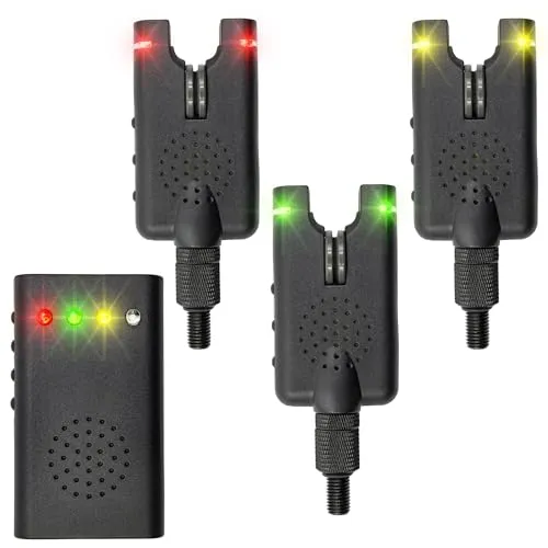BAT Tackle Funkbissanzeiger Set Flathead XS 3+1 im Koffer - Kompaktes und zuverlässiges Bissanzeigerset