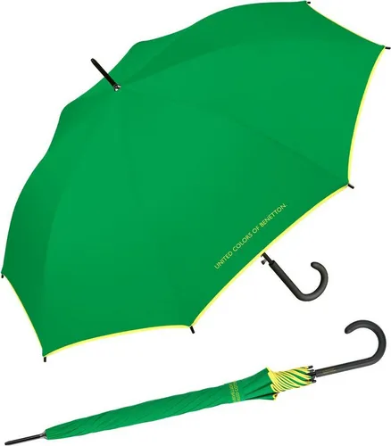 United Colors of Benetton Langregenschirm - großer Regenschirm mit Auf-Automatik, modern und stabil, ideal für jeden Wettertyp