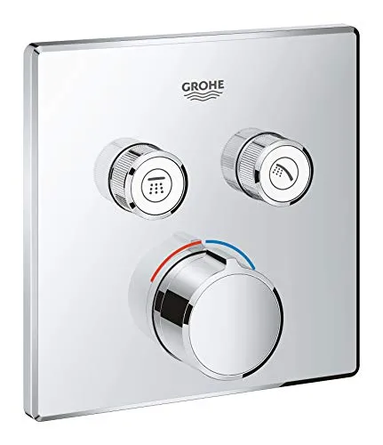 Grohe SmartControl Brausearmatur 29148000 - Chrom mit 2 Absperrventilen - Armaturen mit SmartControl-Funktion, An/Aus per Knopfdruck und präziser Volumensteuerung für eine individuelle Dusch-Erfahrung.