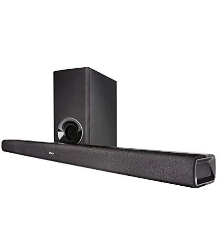 DENON DHT-S316 - Soundbar mit kabellosem Subwoofer in Schwarz, Dolby Digital & DTS-Unterstützung für ein dynamisches Heimkino-Erlebnis